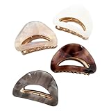 KKlewu ヘアクリップ 4枚入れ ヘアアクセサリー 髪留め おしゃれ 大人 hair clip 髪の爪バレット お風呂 女性用 バンスクリップ 小さめ 軽い