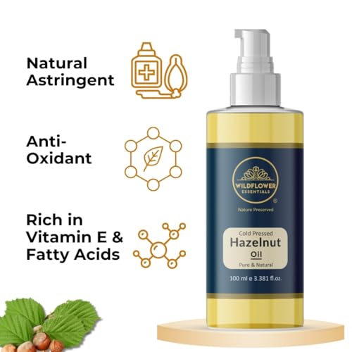 Image of Hazelnut Oil Cold Pressed Carrier Oil Pure & Natural for Face Skin Hair & Body 100ml