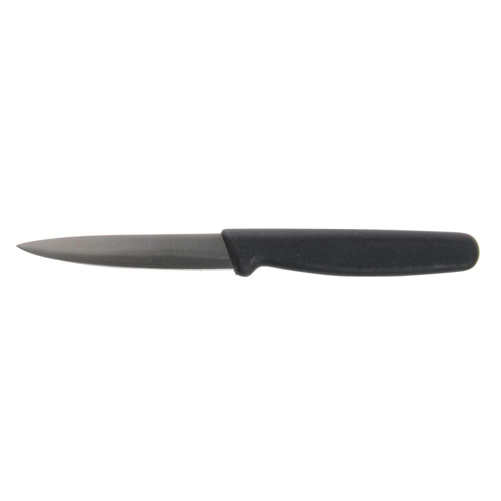 Stainless Steel Paring Knife with Black Polypropylene Handle - 3 1/2"L Blade by HUBERT – Stainless Steel, Silver, Model 191538027093