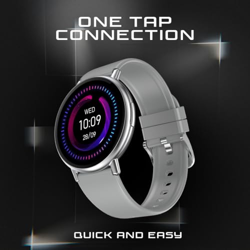 Image of Fire-Boltt Destiny Smartwatch- 35.3mm (1.39 inch) Display, Silicon Straps, Bluetooth Calling, 123 Sports Modes, Voice Assistant, Health site, IP67 (Grey)