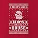 Wild Bobby Theres Some Hos in the House Santa Ugly Christmas Sweater Unisex Crewneck Sweatshirt, Red, Medium
