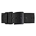 BISONSTRAP Men’s Nylon Watch Bands, Two-Piece Military Watch Straps, Quick Release, Brushed Buckle, 20mm, Black (Black Buckle)
