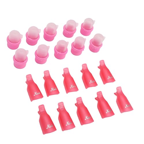 Cosiki Set de 10 Clips Nail Soak Off Estándar y 10 Mini miniatura 3