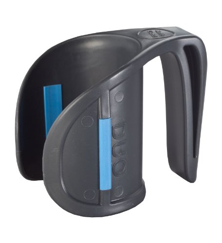 HealthSmart DUO Beverage Grip Handle for Mugs, Glasses and Bottles, Protects Hands from Hot Mug Surfaces, Blue, 0.5 Pound
