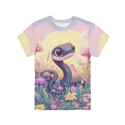 Image of Kids Graphic T-Shirt Boys Girls Novelty Tees Top Short Sleeve Shirts Summer Blouses 3-16