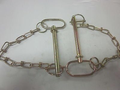 ~25 ~ TRACTOR TRAILER 3/8" X 4-1/2" HITCH PIN CHAIN CLIP LYNCH RECEIVER TOW LOCK