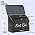 QUILIVIK Metal Magnetic Lint Bin for Laundry Room Decor & Hooks, Wall Mount Box With Lid, Farmhouse Holder for Dryer - Minimalistic Sign (Glossy Black)