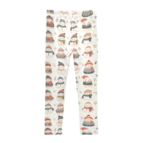 KLL Christmas Cute Snowmen Little Girls Leggings Stretchy Full Length Yoga Pants Exercise2