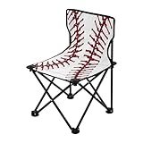 Jihqo Baseball Texture Camping Chair Lightweight Portable Folding Chair Beach Chair with Carry Bag for Outdoor Adventures Patio and Picnics