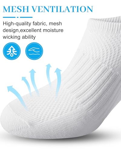 24 Pairs Mens No Show Socks Bulk Thin Non Slip Low Cut Ankle Short Men Socks White Casual Invisible Adult Essential Sock 6-122