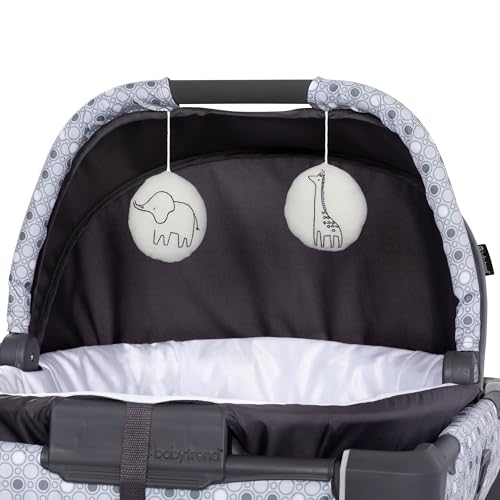 Baby Trend Nursery Den Playard with with Rocking Cradle, Snooze Pod, Flip Over Changer, Pebble Stone Grey - image 8