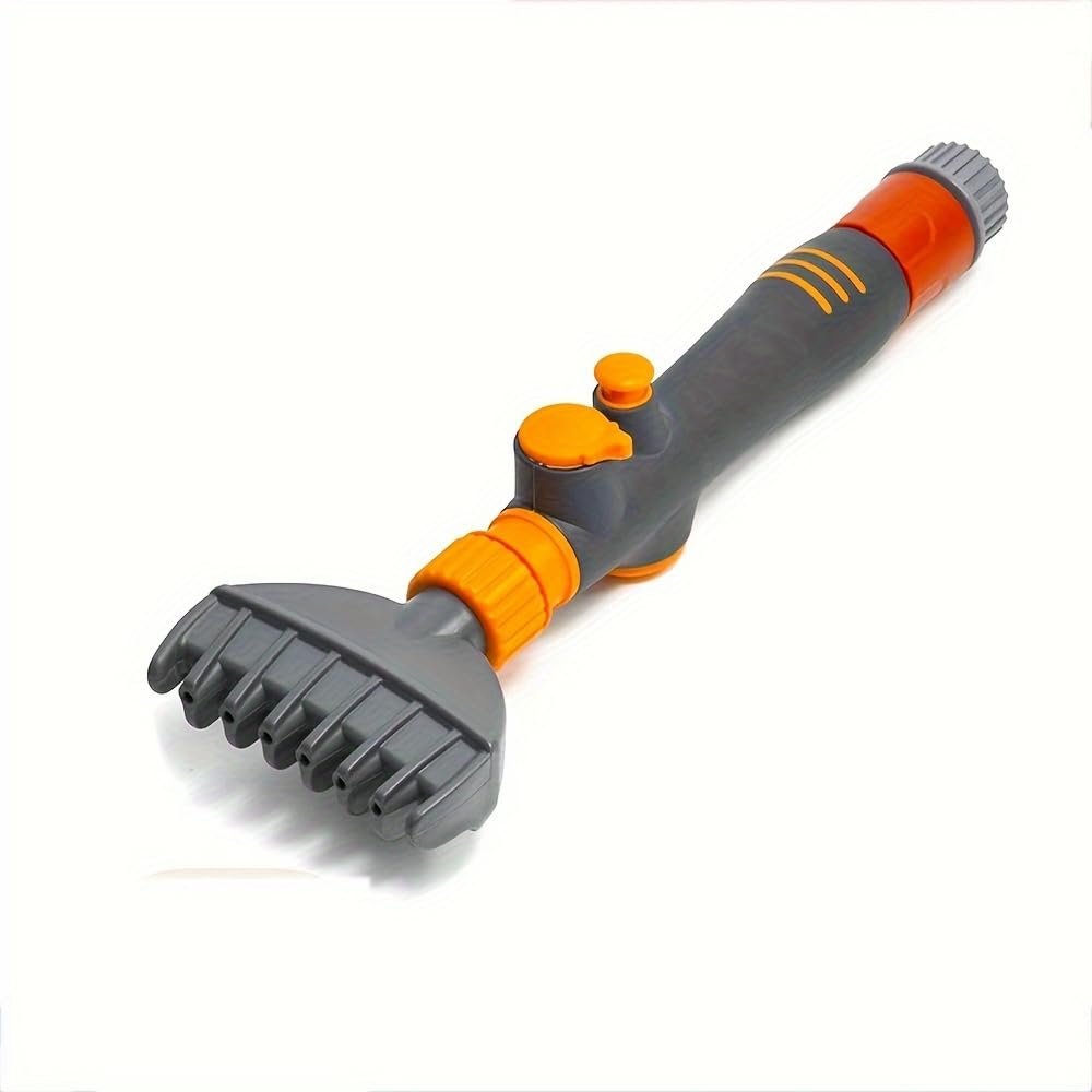 snowzhi 32 Cm/12.6 Inch Multi-Functional Pool Filter Cartridge Cleaner Brush - Adjustable Nozzle, Standard US Connector, Durable Handheld Tool for Efficient Swimming Pool Maintenance