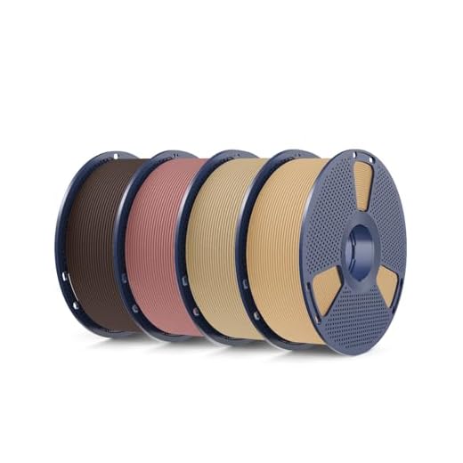 SUNLU Wood PLA Filament Bundle 1.75mm 4KG, Real Wood Fiber Added 3D Printer Filament, 4 pcs 1kg Spool(2.2lbs) Natural Wood Texture & Scent, Clog-Free, Fits for Most FDM 3D Printers