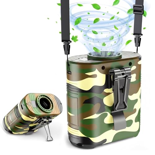 Portable Waist Fan,10000mAh Rechargeable Belt Clip Fan,5 Speeds,16000RPM Motor,Up to 30H Runtime,Wearable Fan for Outdoor Work Construction,Camping, Hiking
