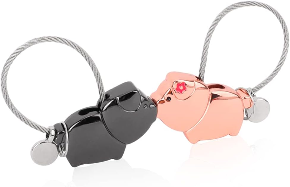 iSuperb 1 Pair Fantastic Kissing Elephants Couple Keychains Valentine Gift Love Token 0.98