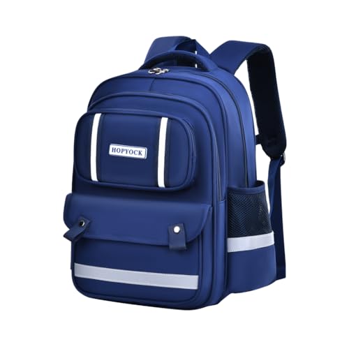 HOPYOCK-Sacs d'école pour Garçons filles Enfants,Sacs à dos Multi-poches pour Enfants Unisexes avec Reflets Nocturnes,Sac à dos pour l'école Primaire