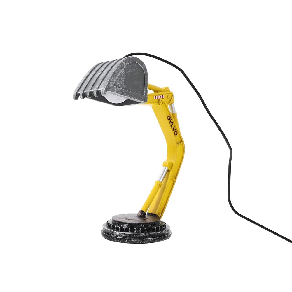 Lampe de table en forme de pelleteuse, décoration de construction, lumières LED de Noël pour enfants, lampe cadeau de Saint-Valentin pour chambre à coucher
