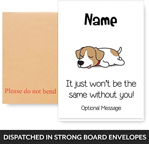 Funny Leaving Card - Won't Be The Same Without You. Sorry You're Leaving Card for Work Colleague when Retire or New Job. Good luck in your new job adult humour card for work wife, work mum or work dad