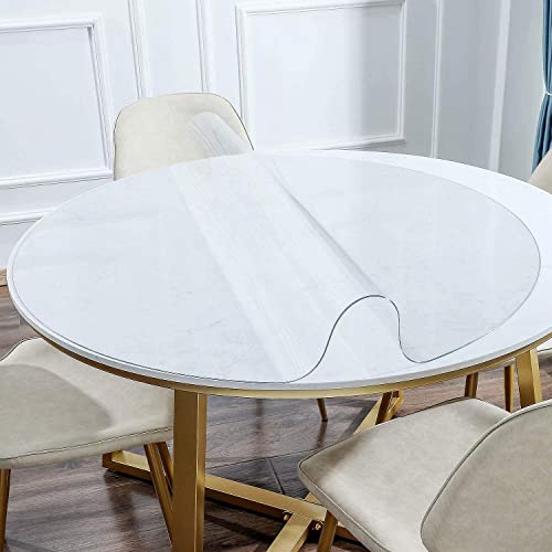 NECAUX protecteur table ronde PVC transparent 59 po 1.5mm