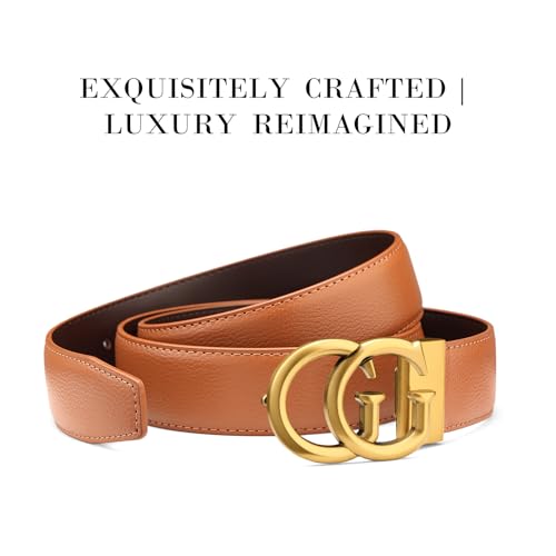 Mens Microfiber Synthetic Leather Belt for Men - Adjustable Strap with Gold Buckle, Belt for Business & Casual2