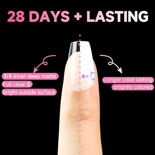Image of UNA GELLA Short Coffin Nail Tips, 312pcs Short Coffin Gel Nails Tips
