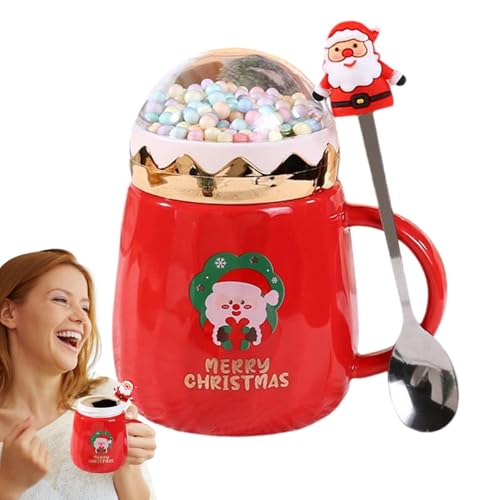 Uonguon Tazas de cerámica de Navidad, taza de leche creativa, taza de café festiva, taza de café de Navidad, taza de café de Navidad, taza de cerámica de Navidad, taza de café de Navidad, taza de café