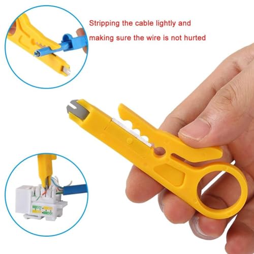 Herramienta de engarzado RJ45 con estructura de acero templado para cables Cat5e y Cat6 5