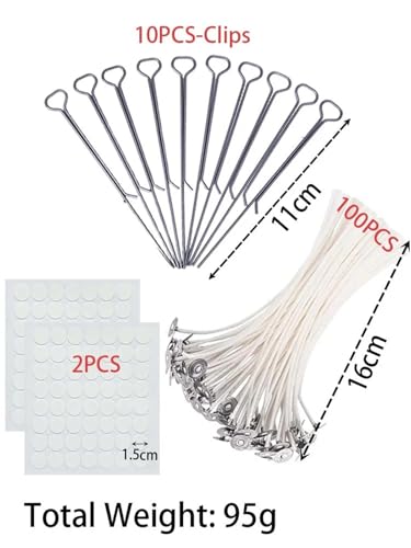 10 Clips para Centrar Mechas de Velas 11 cm miniatura 2