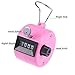 uxcell Hand Tally Counter 4 Digit Tally Counter Mechanical Palm Click Counter Count Clicker Finger Counter Manual Clicker for Event Sport Stadium Pink