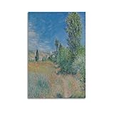Famoso cuadro de paisaje de la isla de San Martín de Claude Monet, arte vintage instantáneo, arte de pared, lienzo para decoración de habitación, póster decorativo, lienzo e imagen artística P