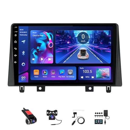 10 Pulgadas Android 14 Doble DIN Radio de Coche para JAC Refine S3 2019 con CarPlay inalámbrico GPS Navi Cámara de Respaldo Controles del Volante Bluetooth(T2[2+32G])
