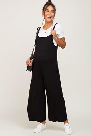 PinkBlush Sleeveless Pocketed Wide Leg Maternity Jumpsuit
