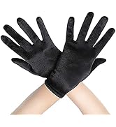 Short Satin Gloves Wrist Length Gloves Women's Gown Gloves Short Opera Wedding Banquet Dress Glov...