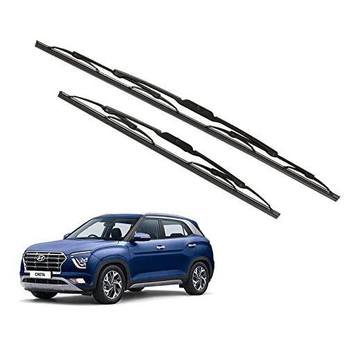 Image of Kylo Windshield Wiper for Creta /Conventional and Traditional Metal Type Windshield Water Repellency Scratch Proof Metal Wiper Blades Suitable for Creta (Driver Side - 26 inch, Passenger Side - 16 inch)
