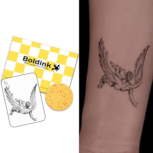 Boldink Temporary Tattoos,Semi Permanent Tattoos,15 Days Long Lasting Tattoo Stickers,Waterproof