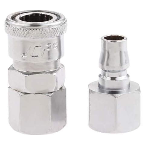 Air Line Hose Fittings 3/8" BSP Female Thread Quick Release Coupler Connector-Pack of 2 Cover