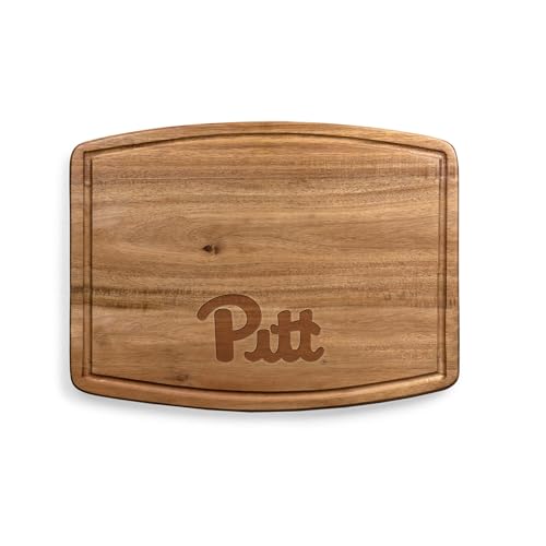PICNIC TIME NCAA Pittsburgh Panthers Ovale Acacia Cutting Board, Charcuterie Board Set with Juice Groove for Spills, Wood Serving Platte, (Acacia Wood)