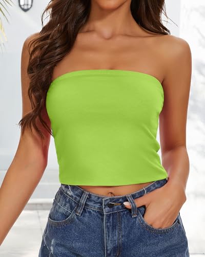 Image of Summer Tube Tops Basic Crop Tops for Women Strapless Tank Casual Tunics Sexy Short Shirts 2026