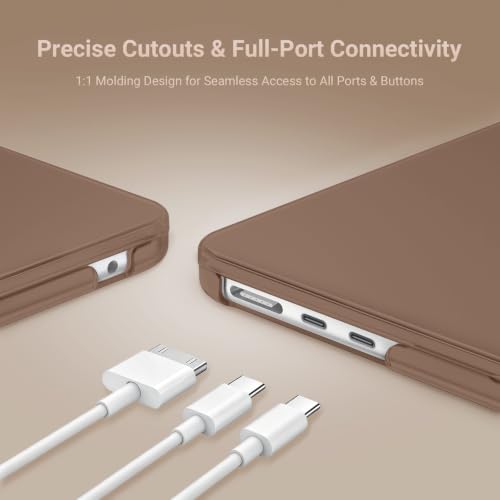 Image of MOSISO Compatible with MacBook Air 13 inch Case M5 2026 M4 2025 M3 M2 2024-2022 A3449 A3240 A3113 A2681,Hard Shell&Keyboard Cover&Screen Film&Pouch for MacBook Air 13.6 inch Case, Caramel Brown