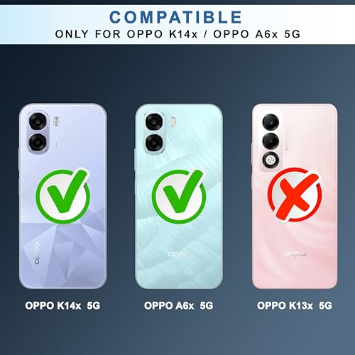 Image of CEDO Backcover for Oppo K14x / Oppo A6x (5G) | Camera Protection Bump Shockproof Edge | Ultra Hybrid Transparent Acrylic Clear TPU+PC Hard Backcase Cover (Black)