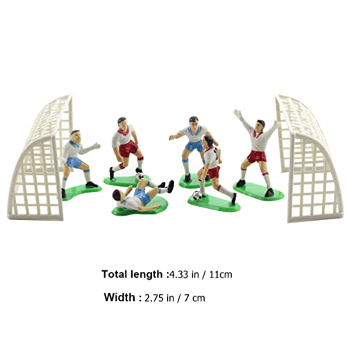 Healeved 8 Peças De Bolos De Jogador De Futebol Toppers Figuras De Futebol Futebol Tema De Futebol D