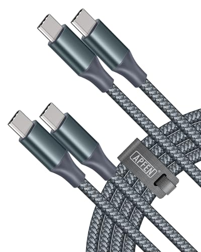 APFEN USB C to USB C Cable, Type-C 60W Fast Charging Cable(6FT, 2Pack) for iPhone 17 16 15 Series, Samsung Galaxy S25 S24 S23, for MacBook/iPad, Pixel
