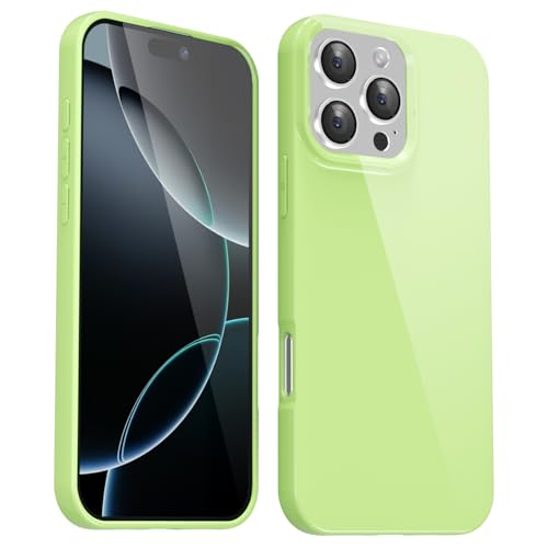 Svanove für iPhone 16 Pro Hülle Silikon Case, Bunt Weich TPU Ultra Dünn Handyhülle Einfarbig Handy Hülle Mädchen Frauen, Glatt Plastik Schutzhülle Slim Silikonhülle Gummi Bumper, Hellgrün