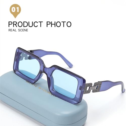 Retro Female Male Top Sunglasses Women Trend Pink Diamond Connecting Frame Legs Sun Glasses Men3