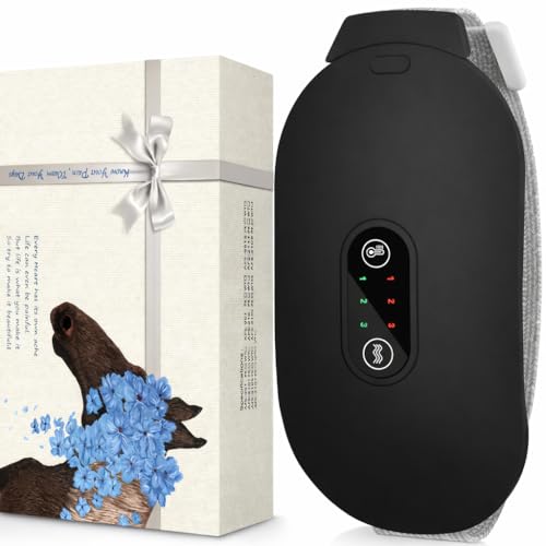 Image of KOT Heating Pads for Cramps, Period Cramp Massager Portable Cordless Heating Pad with 6 Heat Levels and 6 Massage Modes, Heating Pad for Back Pain Relief Menstrual Heating Pads, Black (PAD-BLCK)