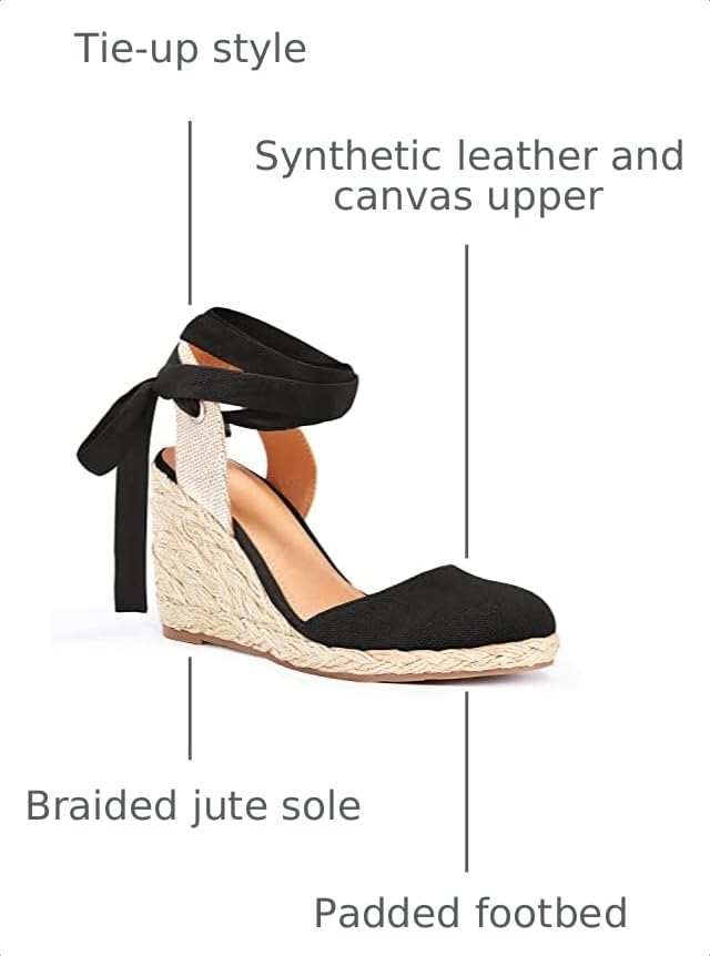 Image of Juliet Holy Womens Lace up Espadrilles Closed Toe Wedges Sandals Strappy Slingback Platform Heels