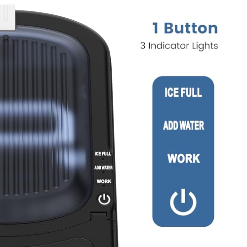 Image of Electactic Bullet Ice Maker, 18Lbs /Day Compact Countertop Ice Makers, Removable Lid Easy to Clean, Fast 6Pcs Bullet Ice in 8 Mins, Self-Cleaning & Low Noise for Office, Bedroom, RV(Black)