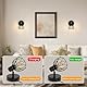 Dehobo Wandleuchte Innen 2er Aufladbare, Retro Wandlampe mit Akku E14 Glühbirne, Dimmbare Wandlicht mit 3 Lichtfarben und Fernbedienung für Wohnzimmer, Schlafzimmer, Flur, Balkon, Treppenhaus