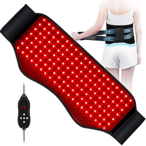 KingPavonini Red Light Therapy Belt, 140 LEDs 630/660/850nm Infra...