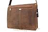 VISCONTI - Très Grand Sacoche Ordinateur 15/16 Pouces - Sac Bandoulière Homme Cuir - A4 Sac de Travail - Bandoulière Réglable - 16054 HARVARD - Tanne #3